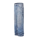 Light Wash Distressed Loose Jeans