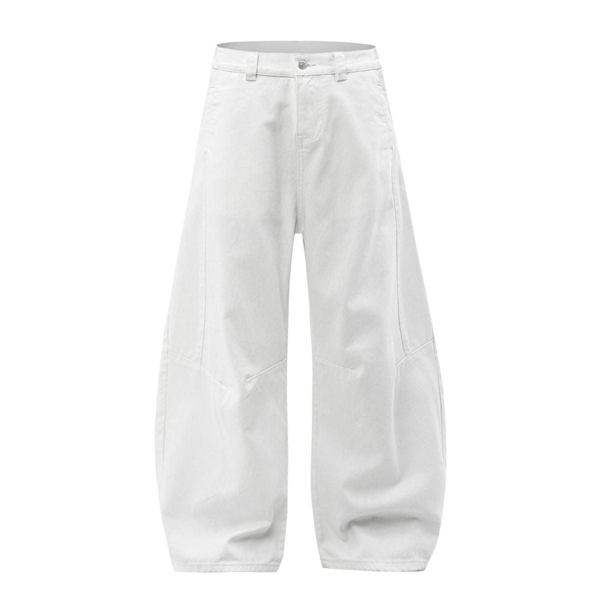 Balloon Fit Wide-Leg Denim Pants