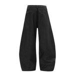 Balloon Fit Wide-Leg Denim Pants