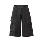 Cargo Wide-Leg Cropped Cotton Pants