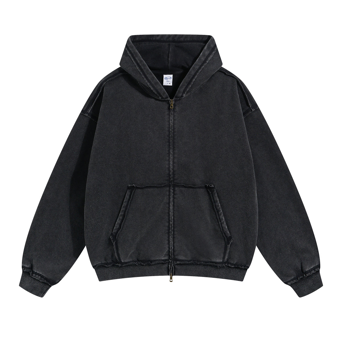 Legendary Rider Graphic Double Slider Zip Hoodie-INNBLAC Fashion Apparel