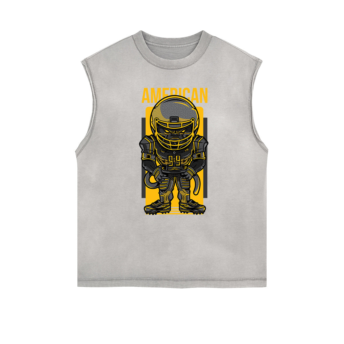 Sleeveless Streetwear Cartoon Graphic Tee