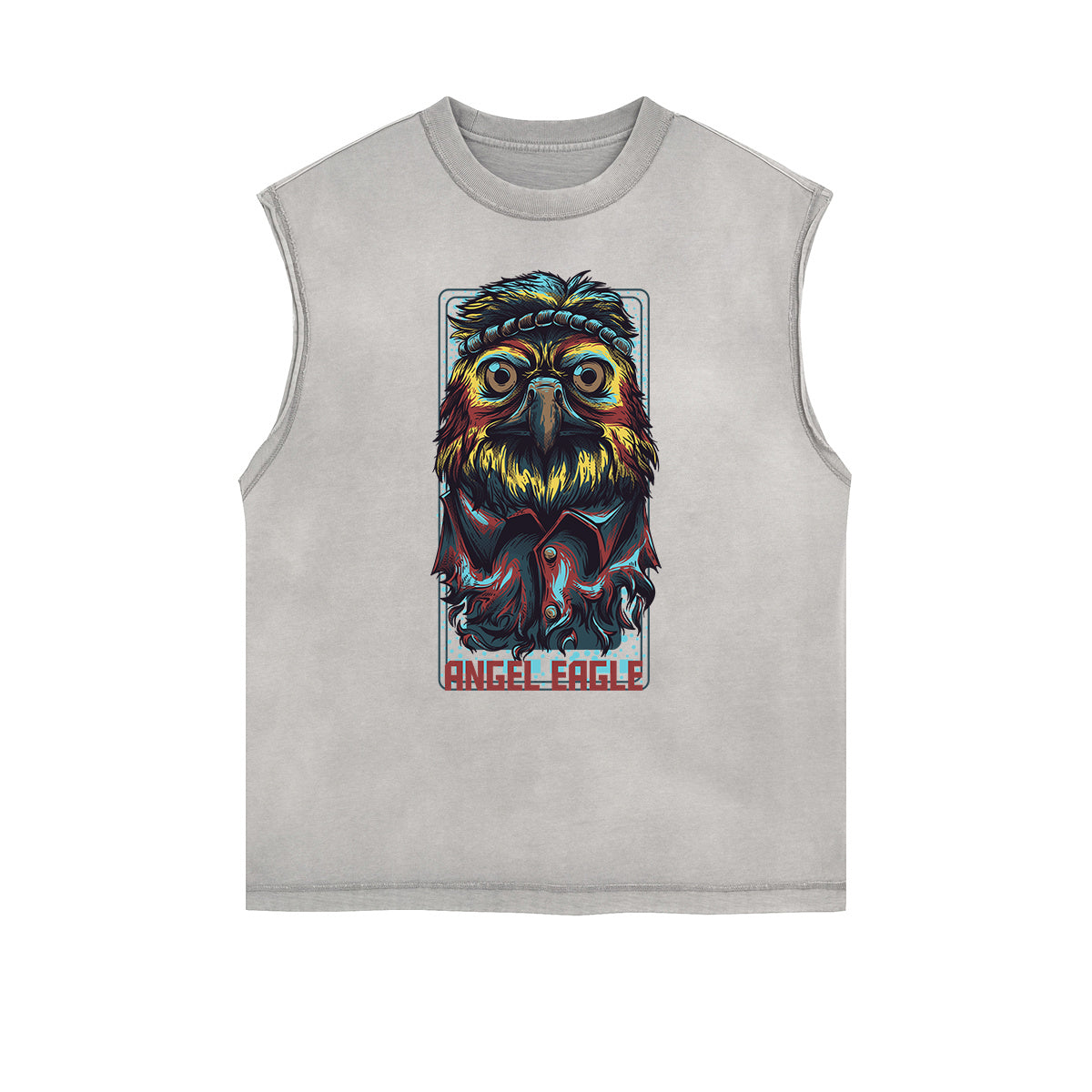 Sleeveless Streetwear Cartoon Graphic Tee