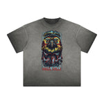 Distressed Streetwear Cartoon Graphic Tee