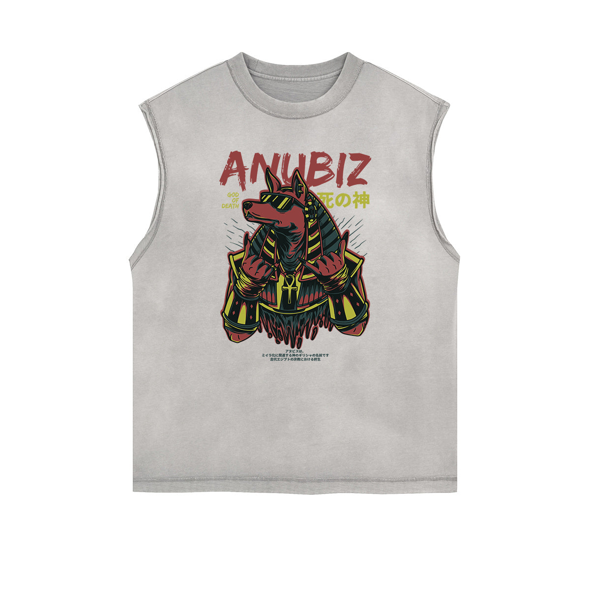 Sleeveless Streetwear Cartoon Graphic Tee