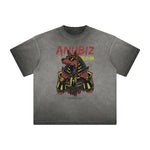 Distressed Streetwear Cartoon Graphic Tee
