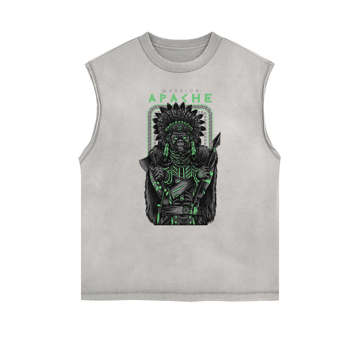 Sleeveless Streetwear Cartoon Graphic Tee