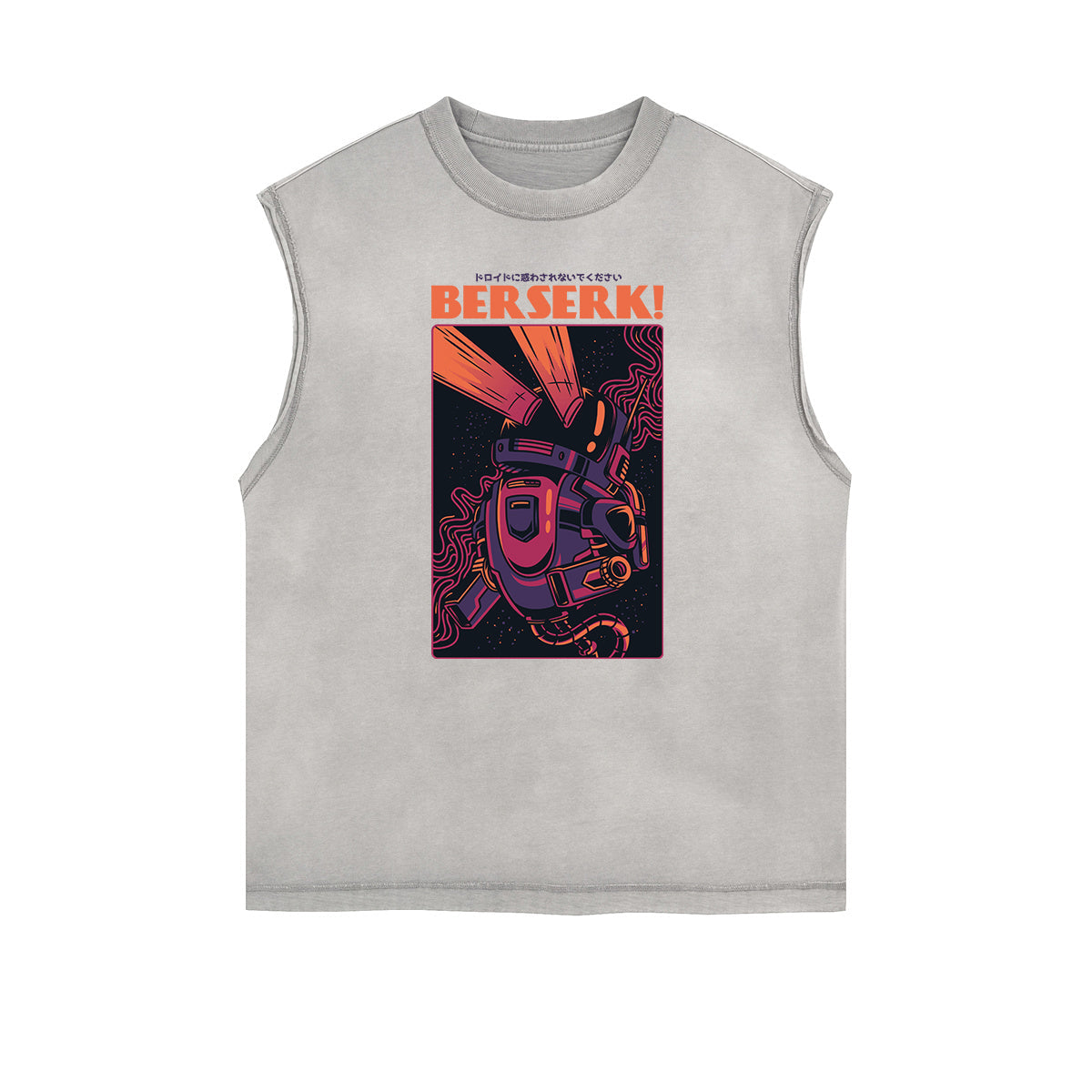 Sleeveless Streetwear Cartoon Graphic Tee
