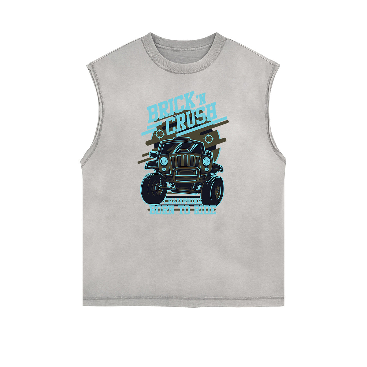 Sleeveless Streetwear Cartoon Graphic Tee