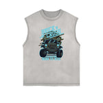 Sleeveless Streetwear Cartoon Graphic Tee