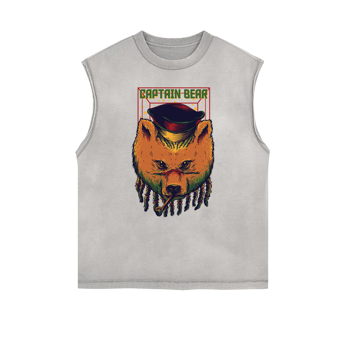 Sleeveless Streetwear Cartoon Graphic Tee