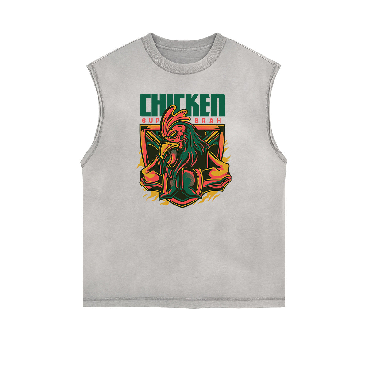 Sleeveless Streetwear Cartoon Graphic Tee