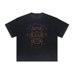 Thick Faded Humorous Cartoon Graphic Tee