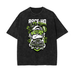 Stone Wash Punk Cartoon Graphic Tee