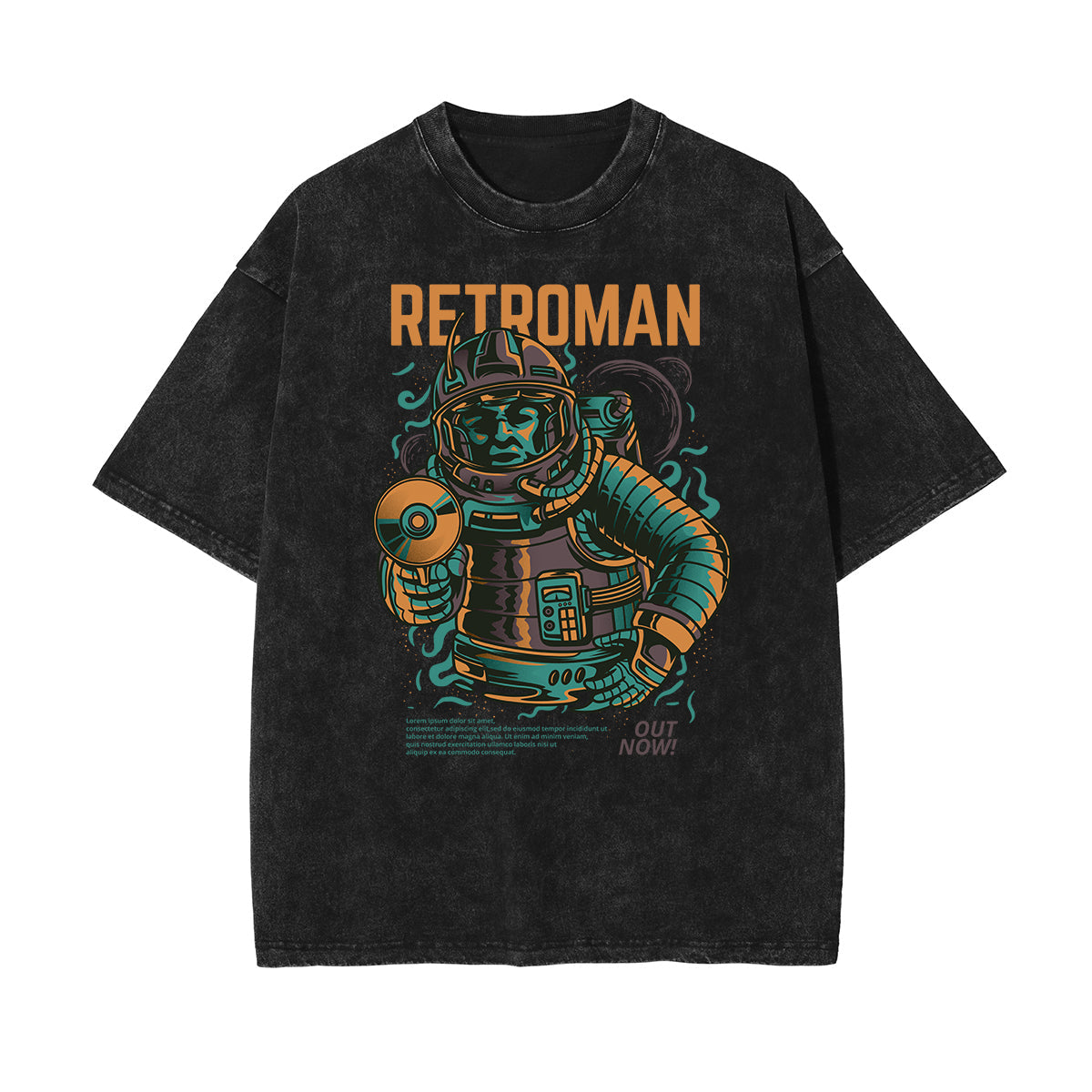 Stone Wash Punk Cartoon Graphic Tee