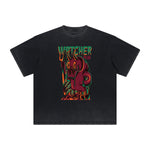 Abstract Animal Graphic Frayed Tee