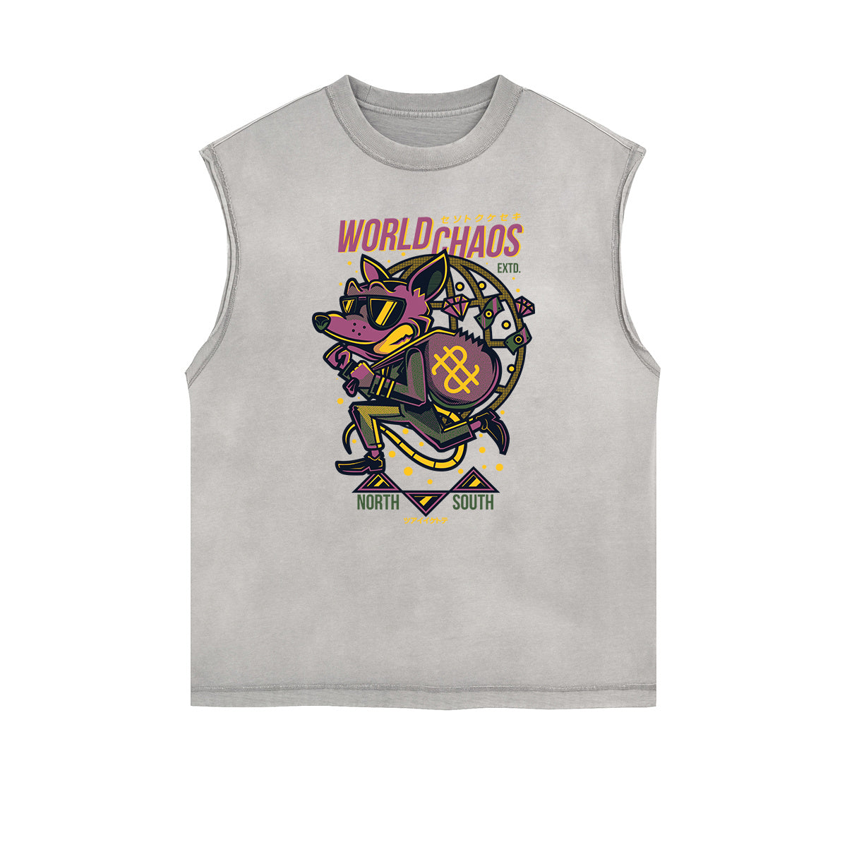 Abstract Animal Graphic Muscle Tank