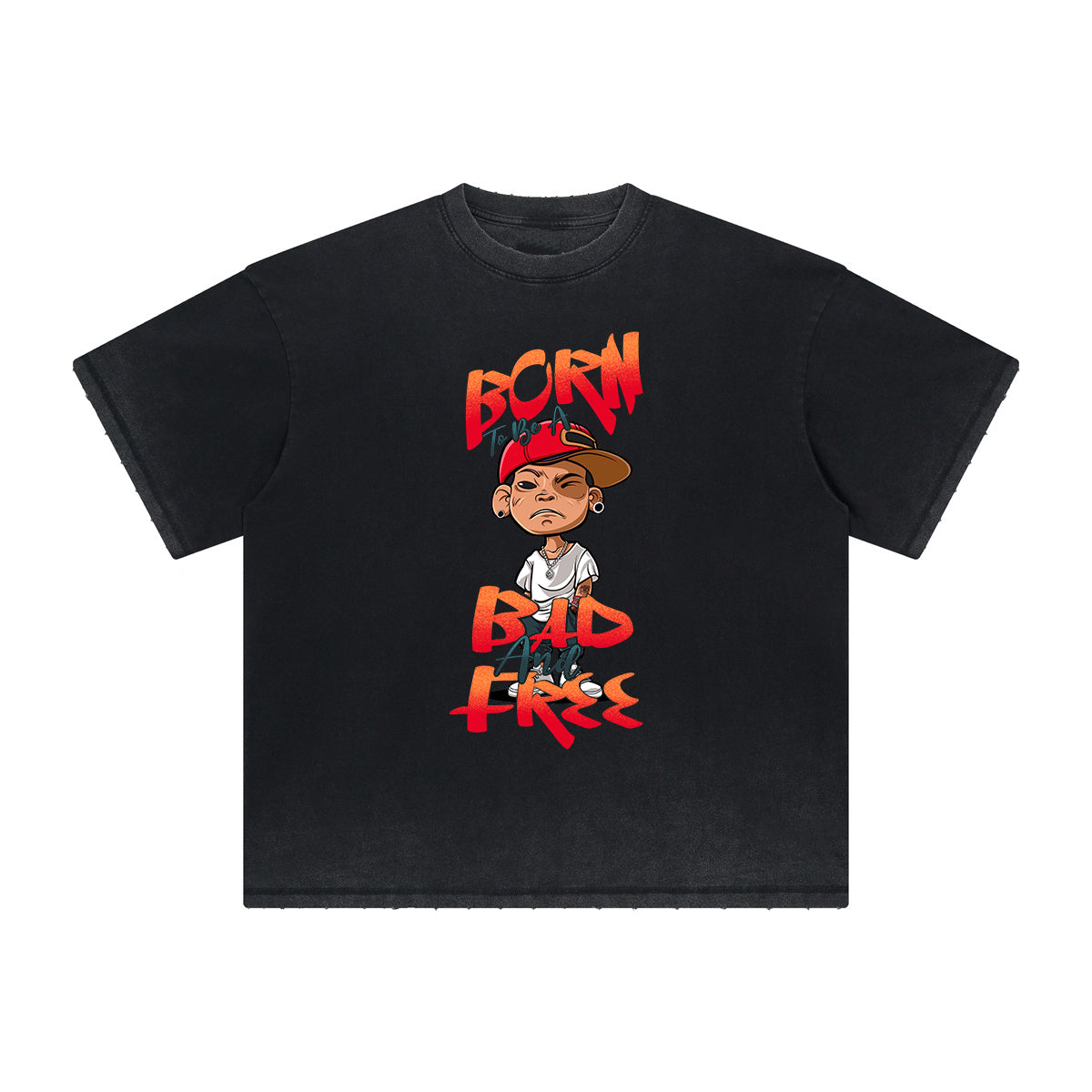 Heavyweight Faded Street Cartoon Tee