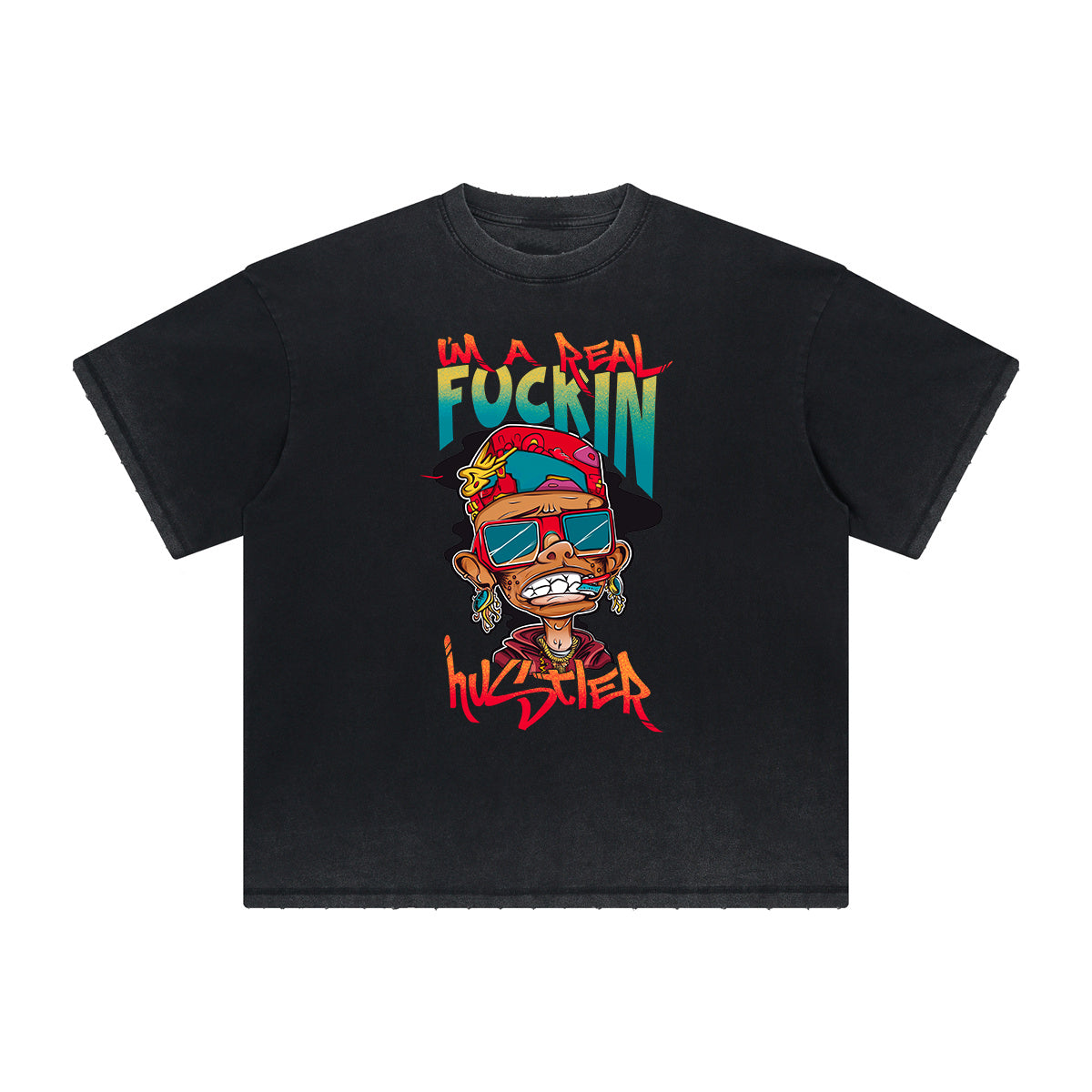 Heavyweight Faded Street Cartoon Tee