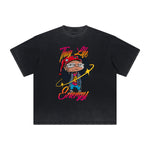 Heavyweight Faded Street Cartoon Graphic Tee