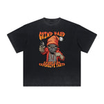 Heavyweight Faded Street Cartoon Graphic Tee