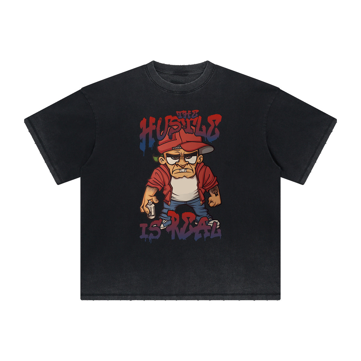 Heavyweight Faded Street Cartoon Tee