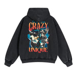 Cute Dog Graphic Double Slider Zip Hoodie-INNBLAC Fashion Apparel