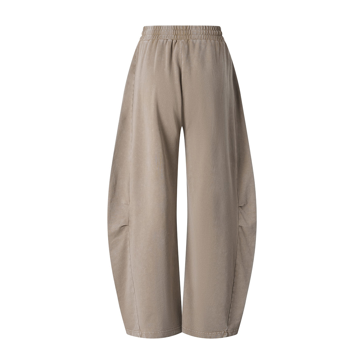 Vintage Washed Curved Panel Wide Drawstring Pants