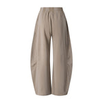 Vintage Washed Curved Panel Wide Drawstring Pants