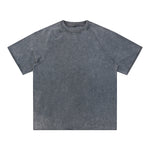 Stone-Washed Raw-Edge T-Shirt 270gsm