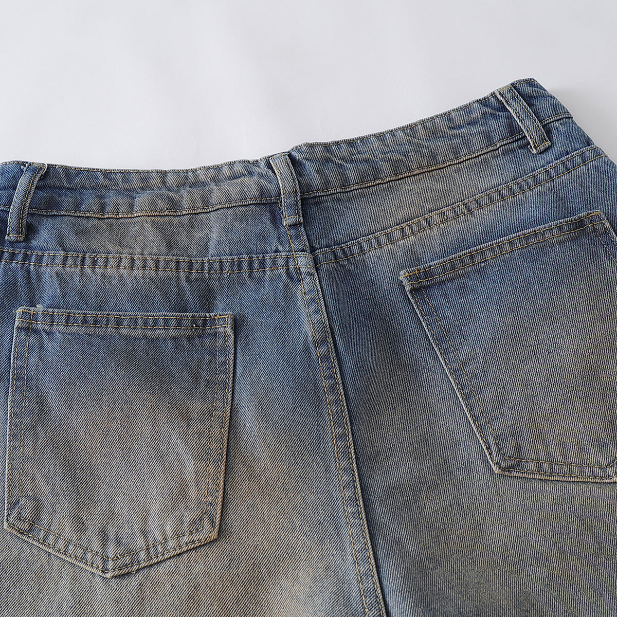 Loose Fit Embroidered Patch Distressed Jeans