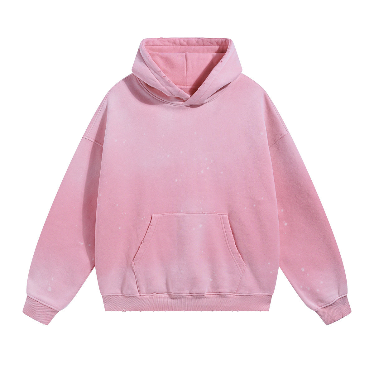 Destroyed Oversized Acid Wash Bleach Splatter Hoodie