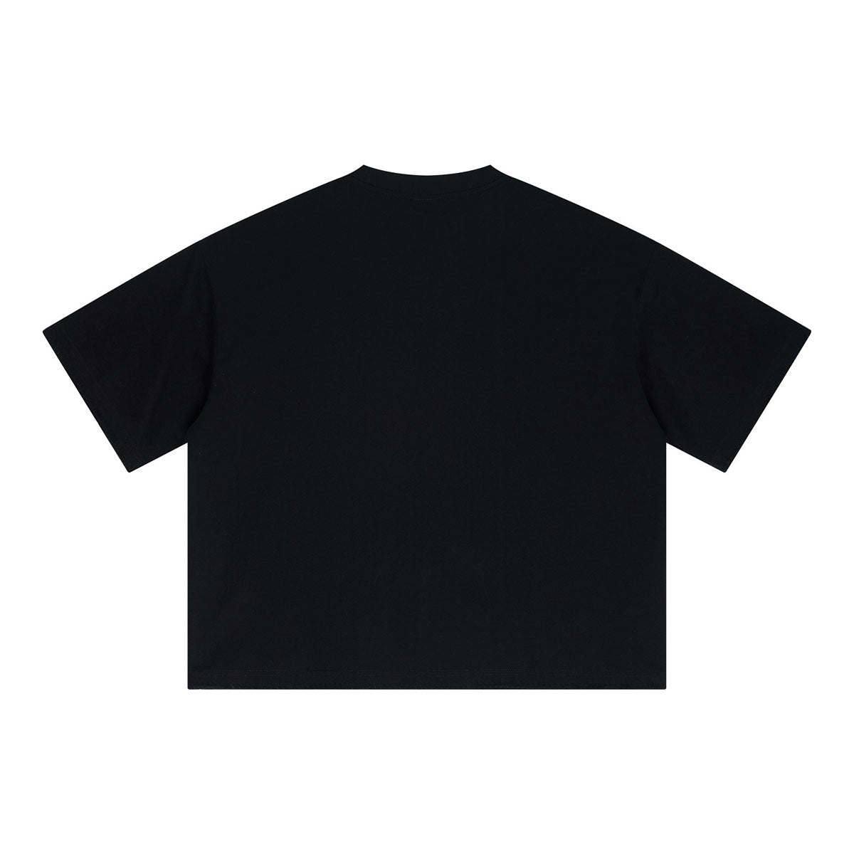 Oversized Minimal Tee Raw Edge Contrast Stitching