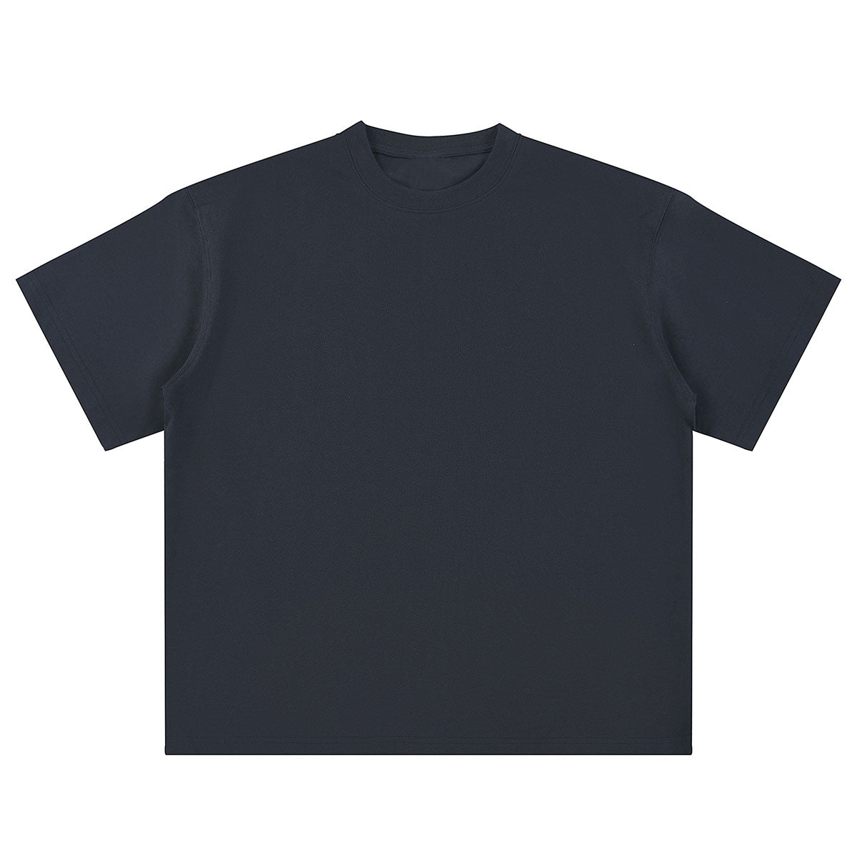 Relaxed Fit Boxy Solid Color Minimal Tee