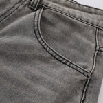 Paint Splatter Panel Stitching Barrel-Leg Jeans