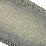 Vintage Wash Distressed Wide-Leg Jeans