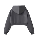 Women's Solid Color Relaxed Cropped Hoodie