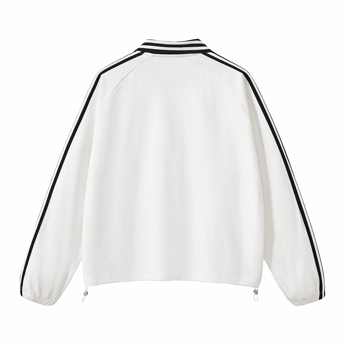 Retro Striped Collar Pullover Sweatshirt