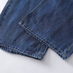 Faded Wash Distressed Baggy Frayed-Hem Jeans