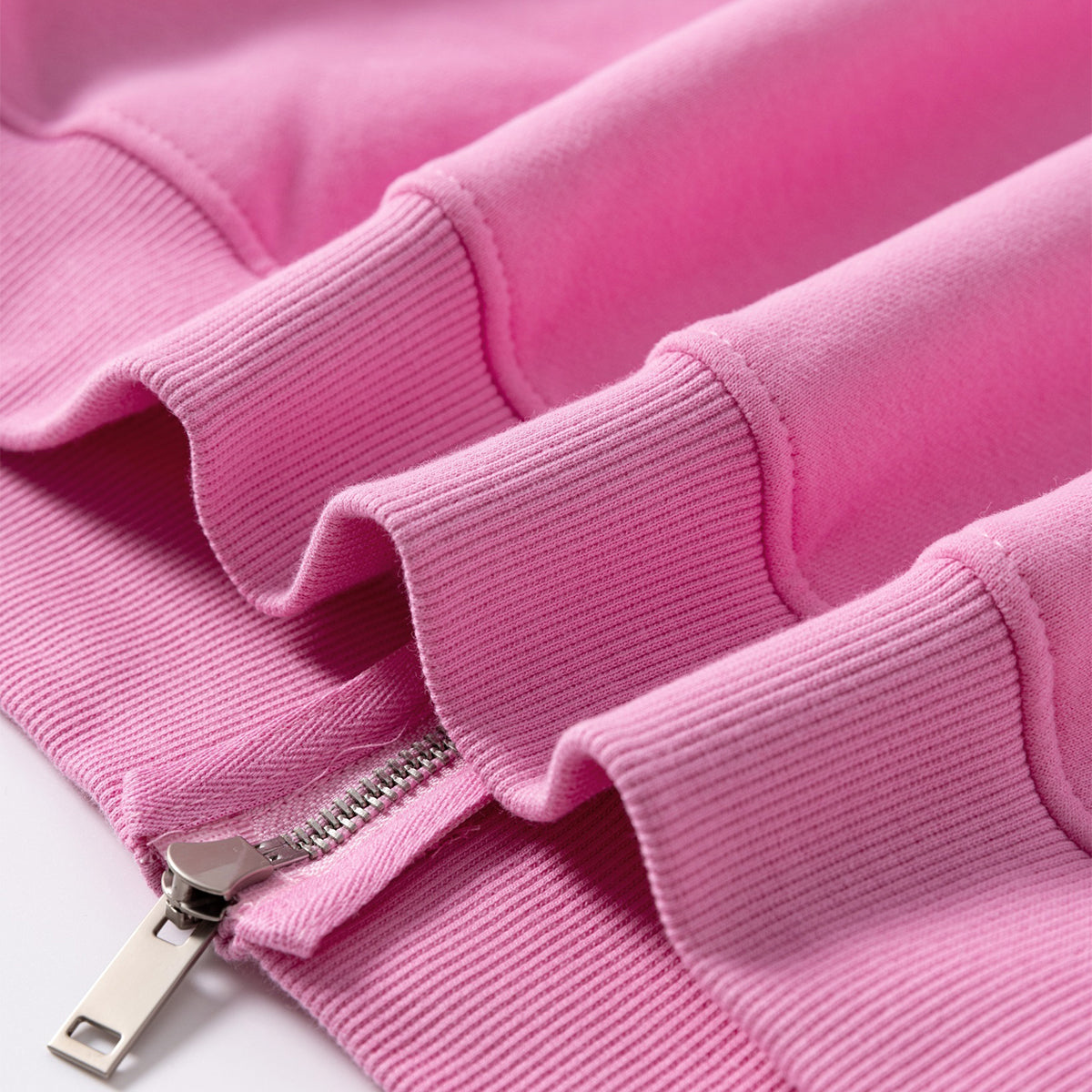 Soft Cotton Fleece Zip Up Hoodie Kangaroo Pockets