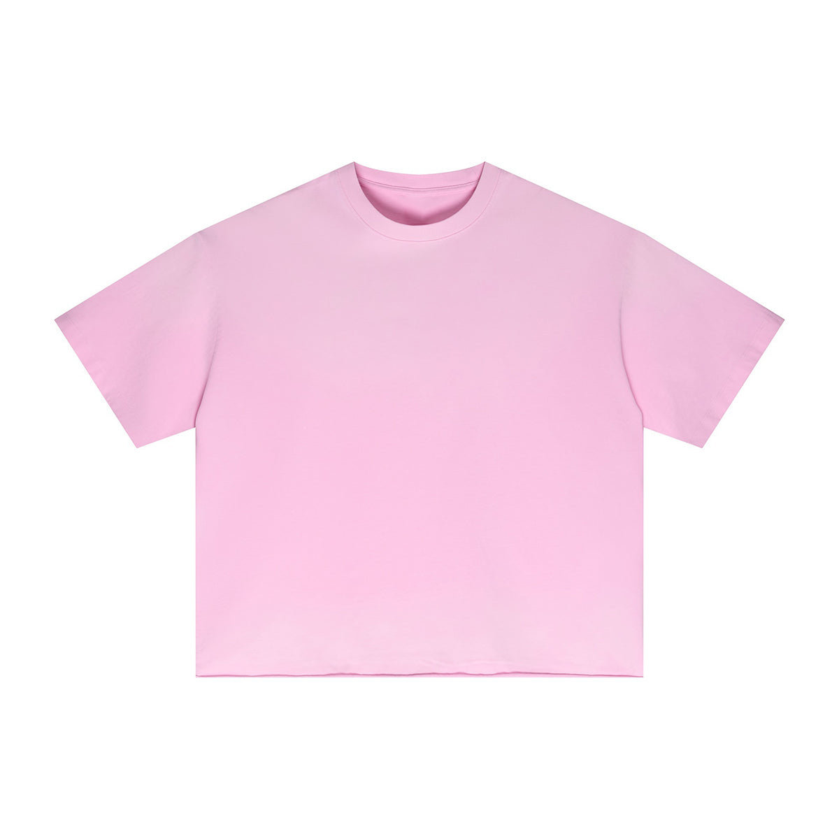 Boxy Raw Edge Washed Loose Short Sleeve Tee