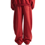 Elastic Drawstring Waist Fleece Jogger Pants