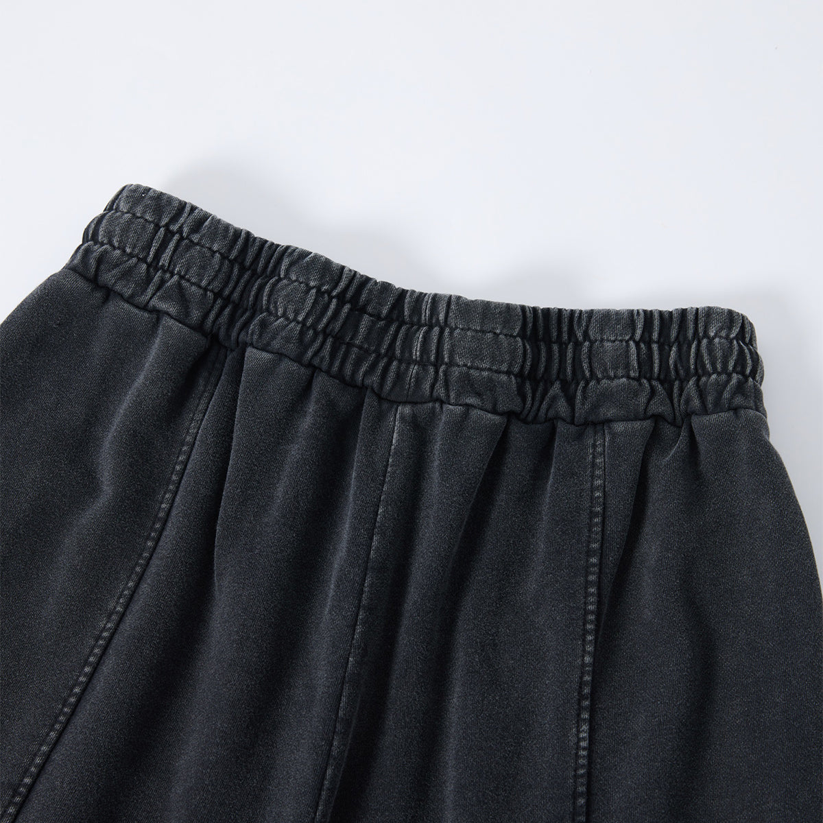 Streetwear Distressed Curved Panel Straight-Leg Pants