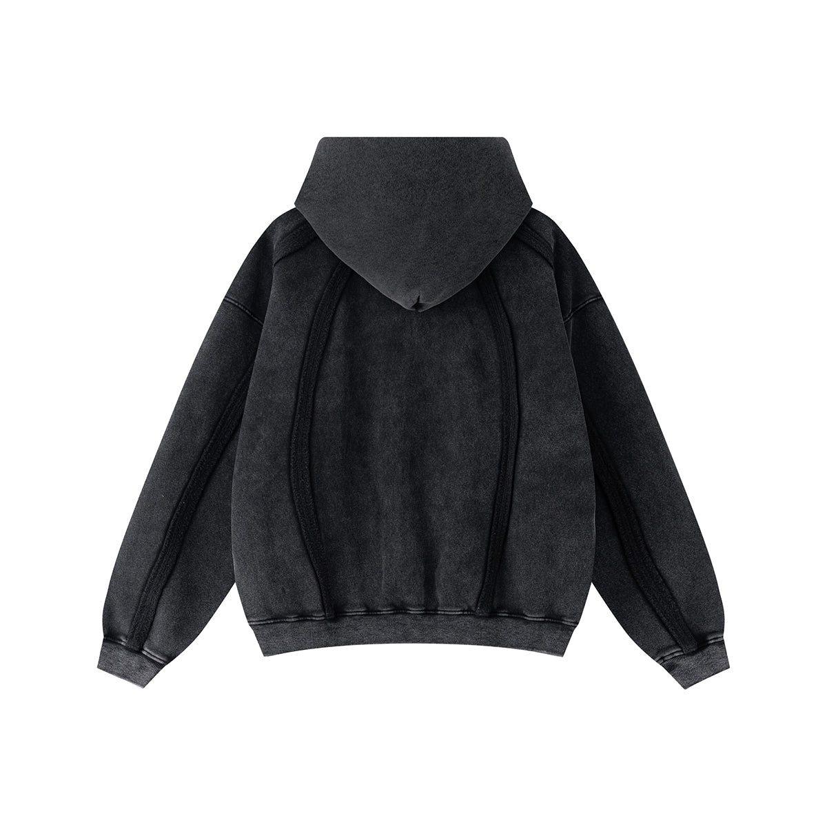 Double Slider Fleece Deconstructed Hoodie