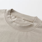 Washed Raw-Edge Pocket Clean Fit Crew Neck Tee