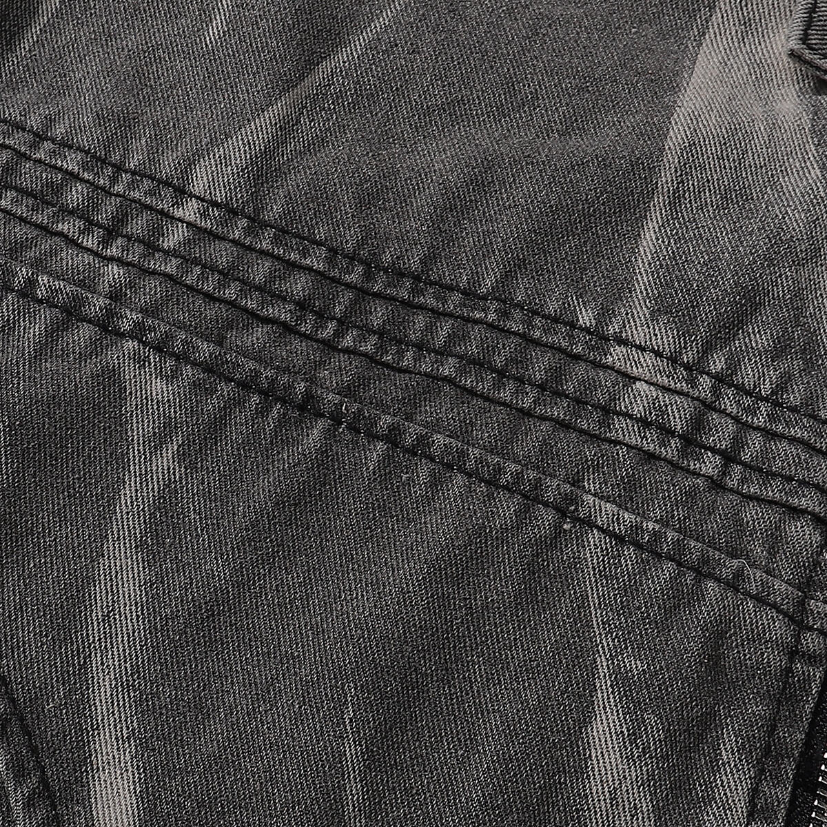 Streetwear Vintage Wash Denim Jacket