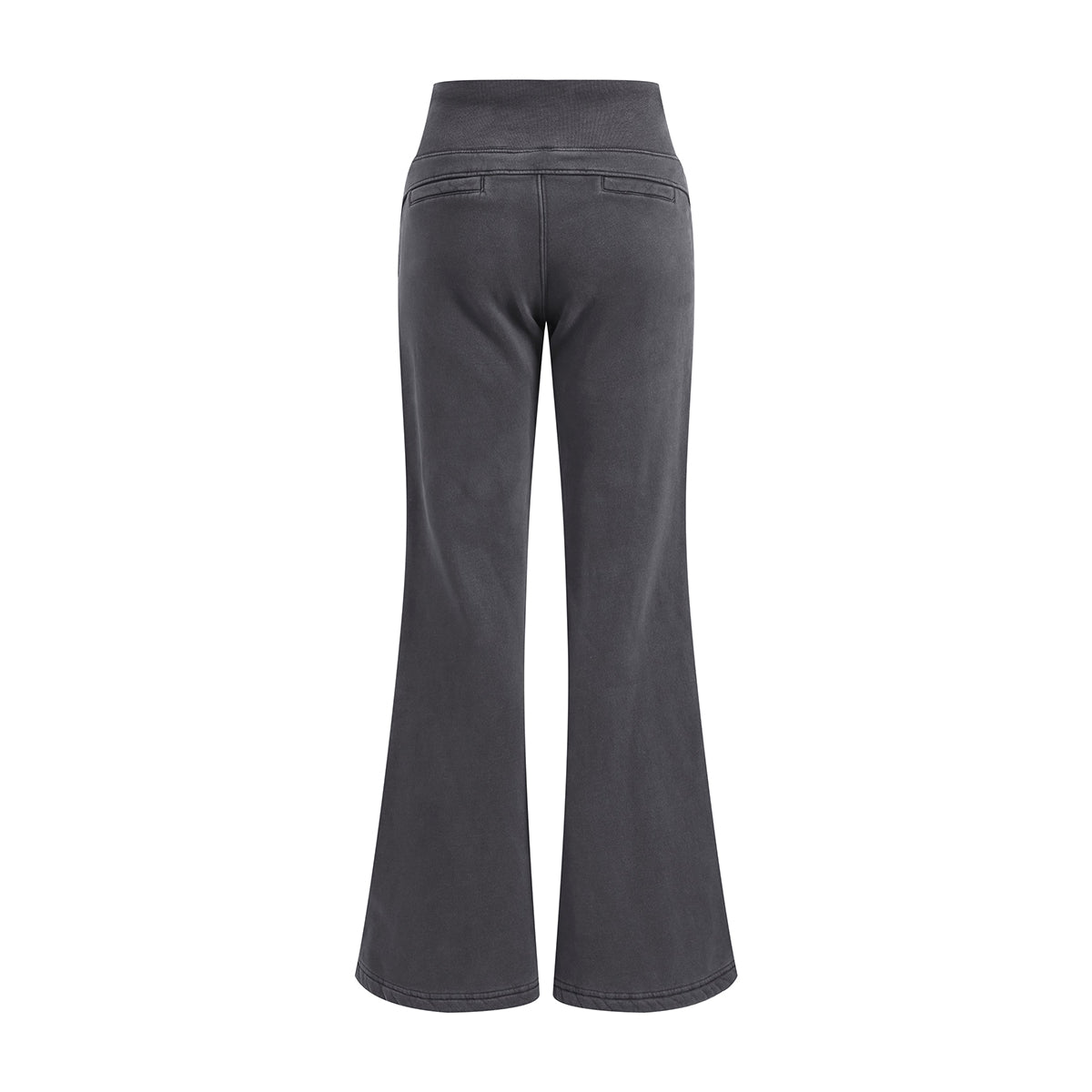 Low-Rise Washed Fleece Flare Sweatpants