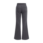 Low-Rise Washed Fleece Flare Sweatpants