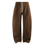 Elastic Drawstring Waist Fleece Jogger Pants