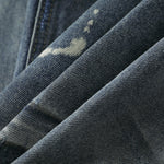 Wrinkle Wash Retro Ripped Baggy Jeans